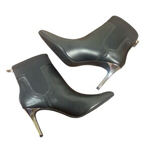 Adrienne Vittadini Women's Netta Black Stretch Pointed‎ Toe Heeled Booties 8.5M